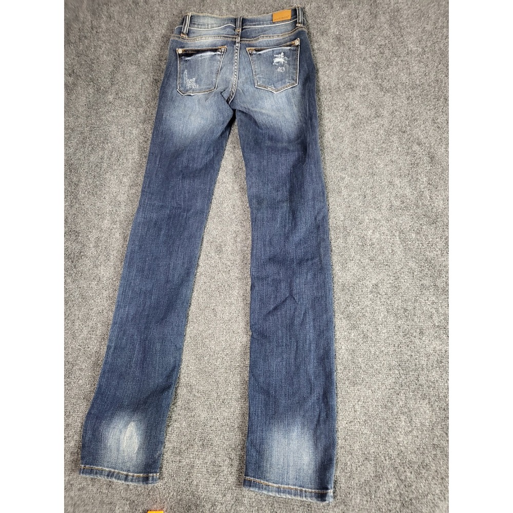 Judy Blue Straight Fit Distressed Denim Jeans Women Juniors Size 1/25 School - Picture 2 of 10